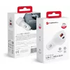 Forcell Carbon CC50-1A1C 38W USB-C PD + USB-A QC 3.0 autolaadija - valge
