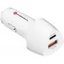 Forcell Carbon CC50-1A1C 38W USB-C PD + USB-A QC 3.0 autolaadija - valge