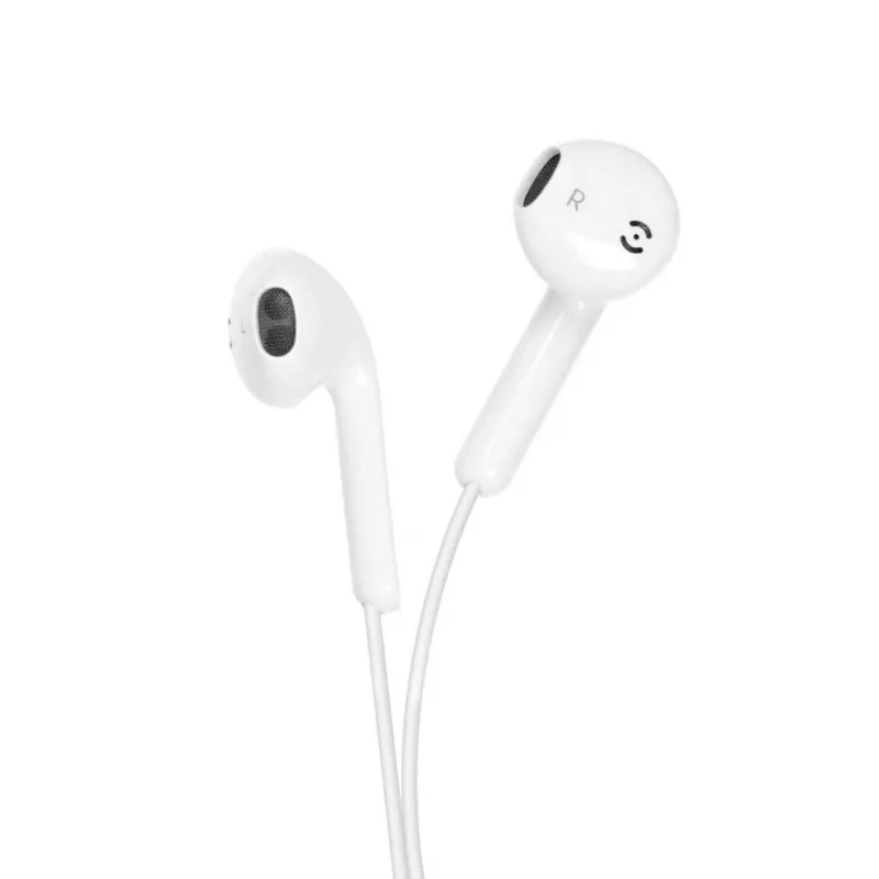 Forcell F-Audio HR-ME25 Lightning kõrvaklapid mikrofoni ja kaugjuhtimispuldiga, valge