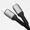 Forcell F-Energy Cafule USB-C to USB-C kaabel 2 m 240 W PD 5A QC 4.0 Punutud must