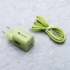 Forcell F-Energy GaN III VT-41 33 W GaN seinilaadija, 1x USB-C PD 3.0/PPS ja 1x USB-A QC 4.0, roheline