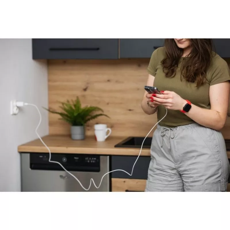 Forcell F-Energy USB-C to USB-C kaabel QC4.0 PD 5A 100W 3m Valge C339