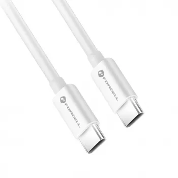 Forcell F-Energy USB-C to USB-C kaabel QC4.0 PD 5A 100W 3m Valge C339