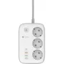 Forcell F-Energy VT-PS03 nutikas pikendusjuhe, 3x Schuko pistikupesa, USB-C PD 30W, 3x USB-A QC 3.0, Wi-Fi, Tuya rakenduse juhtimine, 2500W/10A