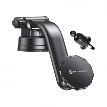Forcell F-Grip MagLuxe Magnetic Car Phone Holder – Windshield, Dashboard, Air Vent – Black