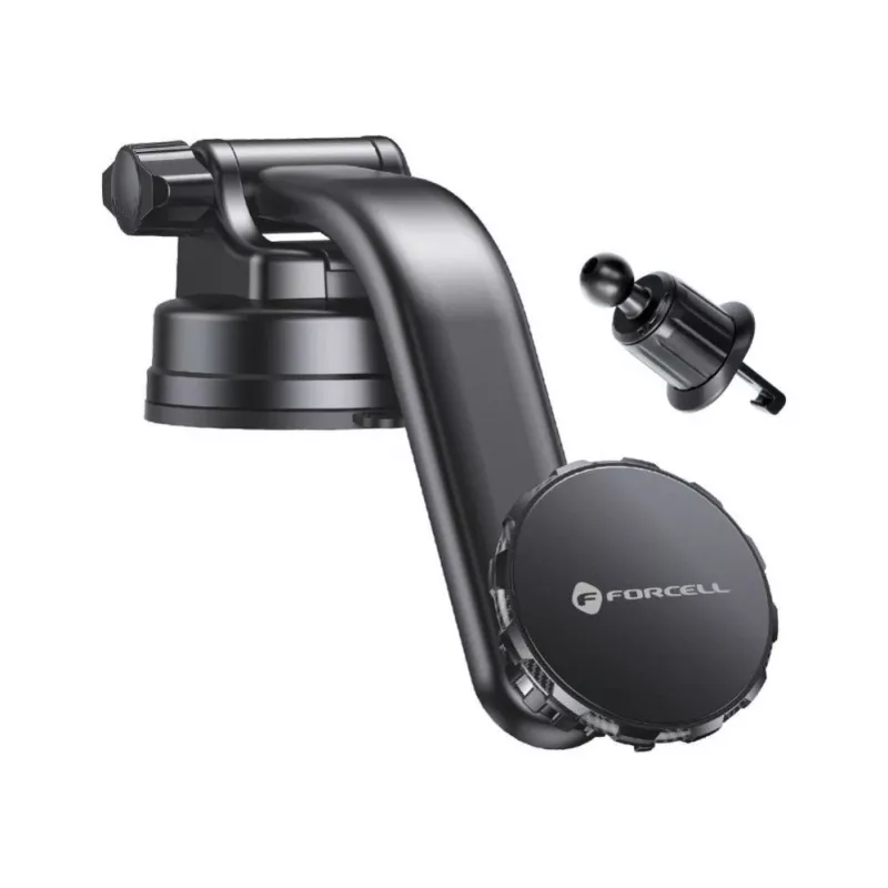 Forcell F-Grip MagLuxe Magnetic Car Phone Holder – Windshield, Dashboard, Air Vent – Black