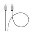 Forcell USB-C to USB-C kaabel F-Energy QC4.0 PD 5A 100W E-Mark Metal 1m Silver C239