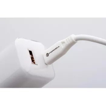 Forcell VT-41 GaN III 33W seinadapter 1x USB-C PD 3.0 & 1x USB-A QC 4.0 (valge)