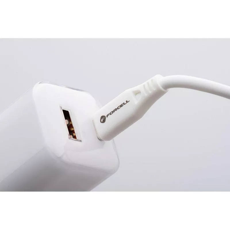 Forcell VT-41 GaN III 33W seinadapter 1x USB-C PD 3.0 & 1x USB-A QC 4.0 (valge)