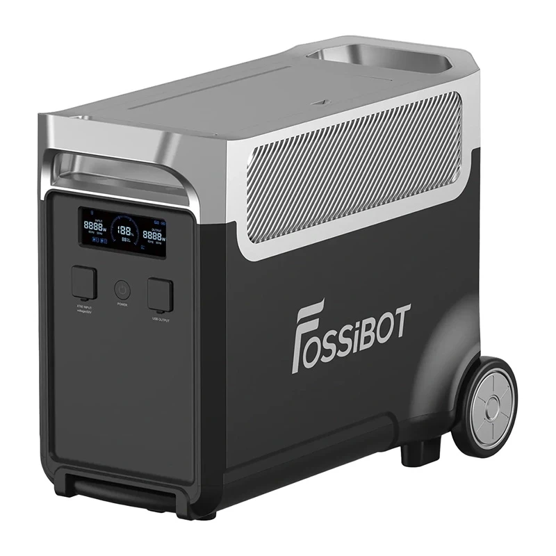 FOSSIBOT FB3840 3840Wh LiFePO4 kaasaskantav elektrijaam 2200W puhas siinuslaine vahelduvvoolu väljund, päikeseenergiaks valmis, laiendatav aku