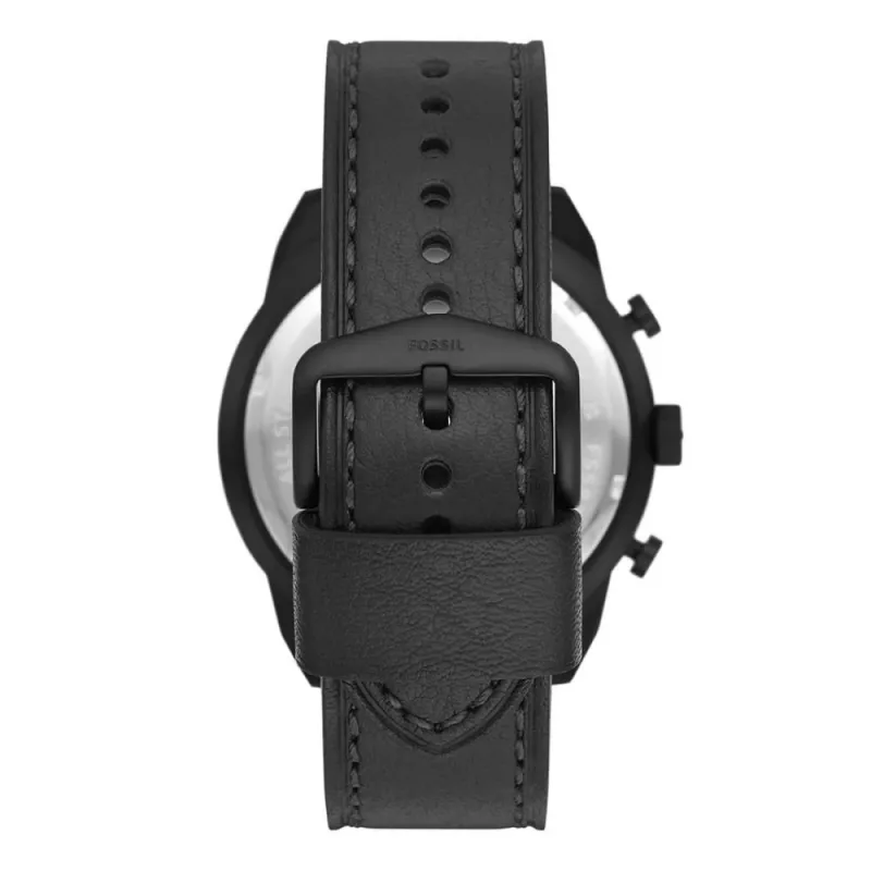 Fossil FS5874 meeste sinise numbrilaua ja pruuni nahkrihmaga käekell 42mm