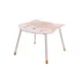 FOX174318 White Rectangular Coffee Table with Lower Shelf, Lacquered MDF, Modern Living Room
