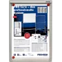 FRANKEN X-tra!Line siseruumides lukustatav teadetetahvel 1 x DIN A4, magnetiline kuivpühitav pind, hõbedane anodiseeritud alumiiniumraam (FSA1)