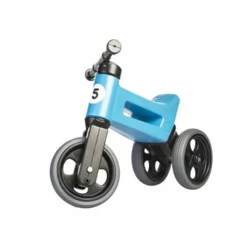 FUNNY WHEELS Rider Super Sportinis Tasakaaluratas, Metallic Blue, 2-in-1 Konverteeritav 3-rattalisest 2-rattaliseks, Reguleeritav Iste ja Lenks, vanusele 18 kuud kuni 3 aastat, max koormus 25 kg