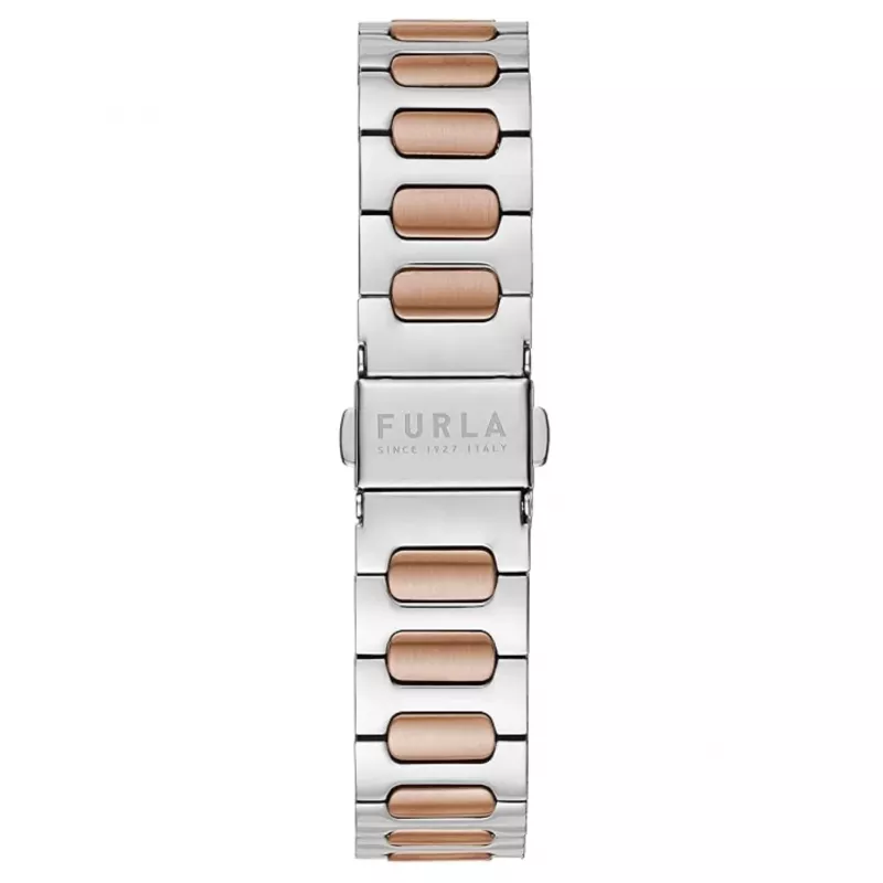 FURLA Arco Chain naiste kvartskell 38mm roosakuldse tooniga roostevabast terasest võrk käevõruga