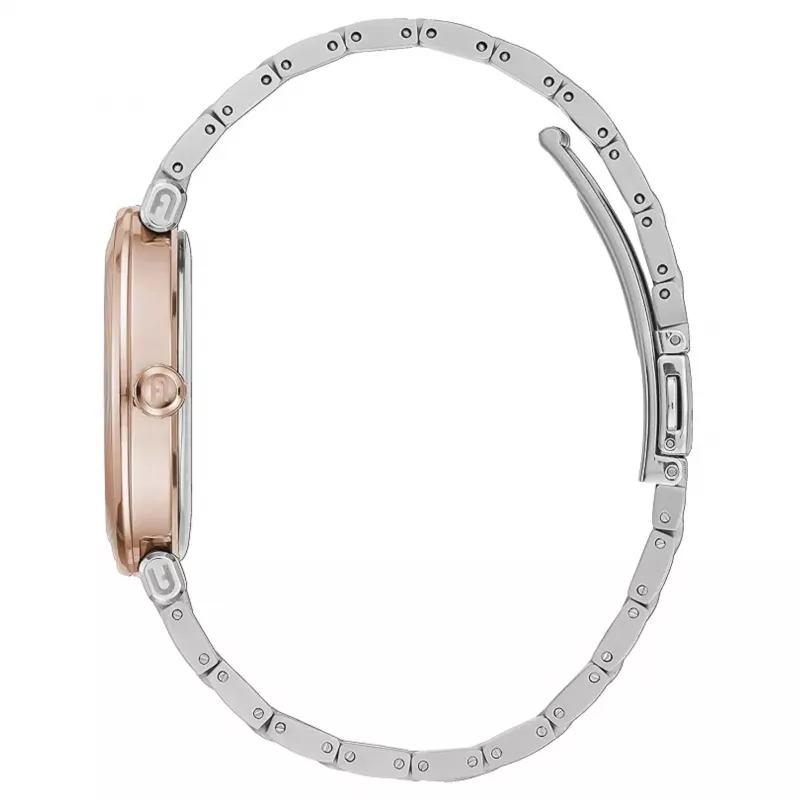 FURLA Arco Chain naiste kvartskell 38mm roosakuldse tooniga roostevabast terasest võrk käevõruga