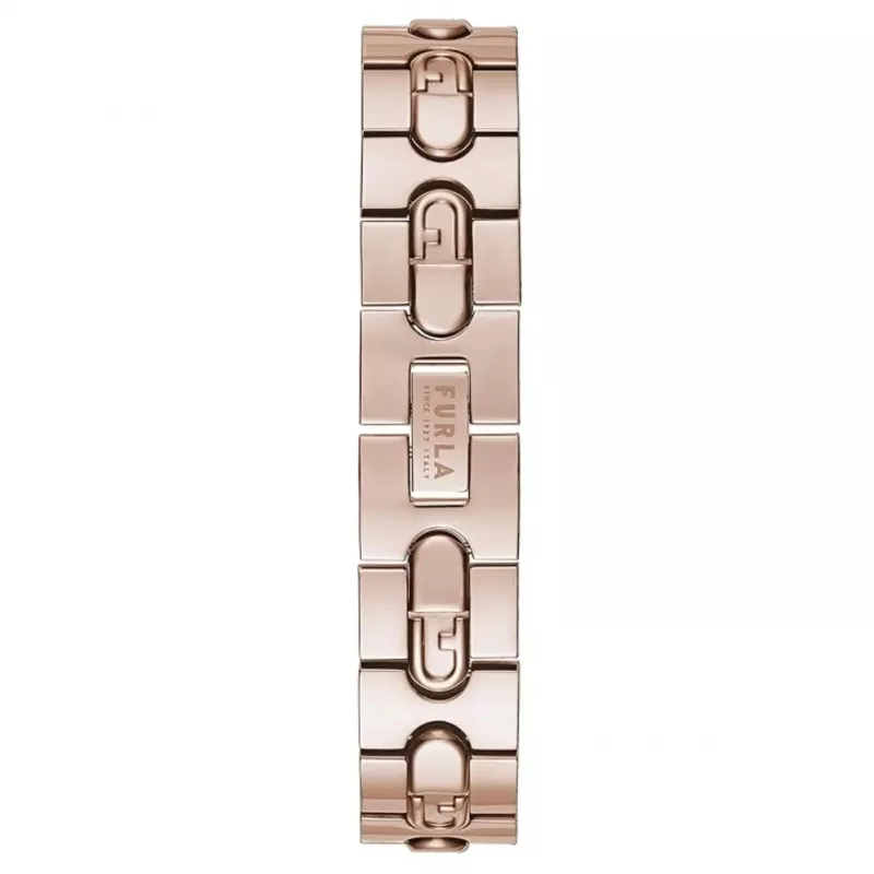 FURLA Arco Mini naiste kvartskell WW00004008L3 30mm hõbevalge sihverplaadiga musta nahkrihmaga