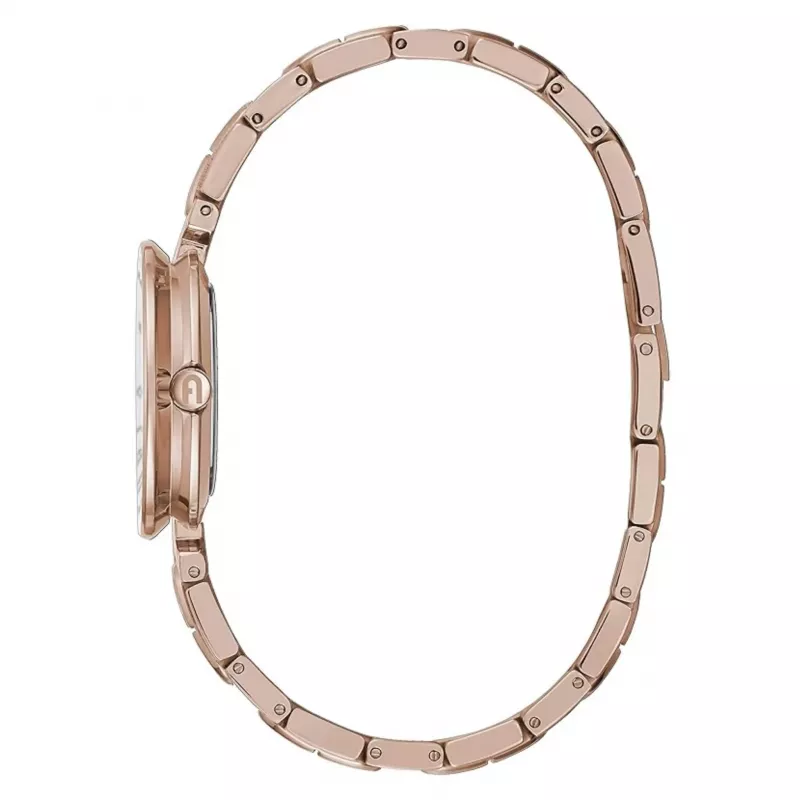 FURLA Arco Mini naiste kvartskell WW00004008L3 30mm hõbevalge sihverplaadiga musta nahkrihmaga