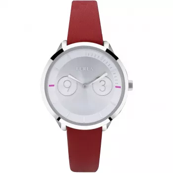 FURLA Giada Naiste Kvarts-Analoogkell R4251102507 31mm Hõbedane Sihtmust Nahkrihm
