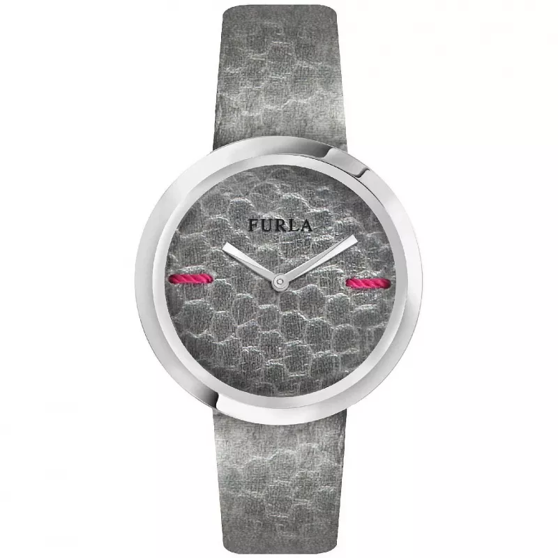 FURLA Giada naiste kvartskell R4251110501 34mm hõbedane sihverplaat roosa nahkrihm