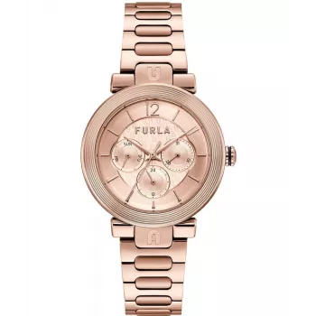 FURLA Giada naiste kvartskell WW00011006L3 38mm hõbedane roosa nahk