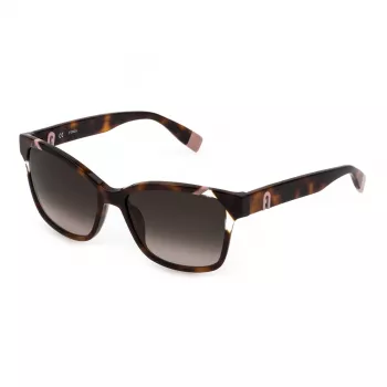 FURLA SFU470-5401AY Naiste Päikeseprillid - Must Atsetaatraam, Hall Gradientlääts, 54mm