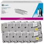 G&G 20101 Brother TZe-221 ühilduv märgistuslint, 9mm x 8m, must valgel, lamineeritud, 10-pakk