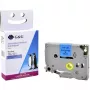 G&G 5BRT521-TD asendusmärgistuslint Brother TZe-521 jaoks, 9mm x 8m, must sinisel, laminaaditud