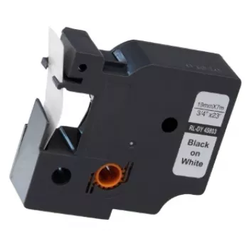 G&G BB-D-G-D1-45803 ühilduv märgistuslint DYMO 45803 jaoks, valge, 19mm x 7m