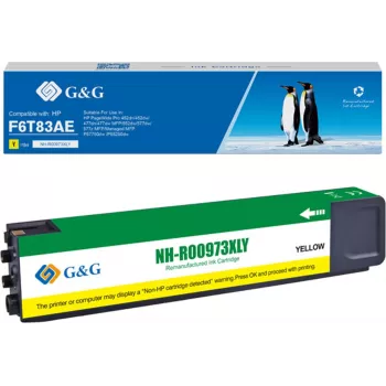 G&G ühilduv tindikassett kollane suure tootlikkusega 7000 lehte HP PageWide Pro 452/477 jaoks