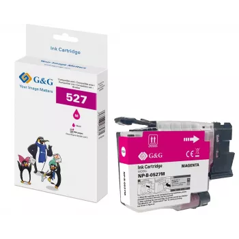 G&G ühilduv magenta tindikassett Brother LC527M jaoks (900 lehekülge) 22059