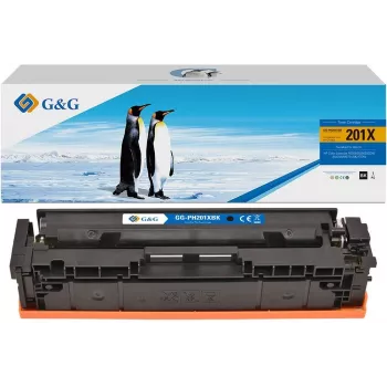 G&G ühilduv toonerikassett HP 201X CF400X jaoks (suure väljundiga, must, 2800 lehte)
