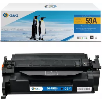 G&G ühilduv toonerikassett HP 59A / CF259A (21080) jaoks - must, standardne tootlikkus, 3000 lehekülge