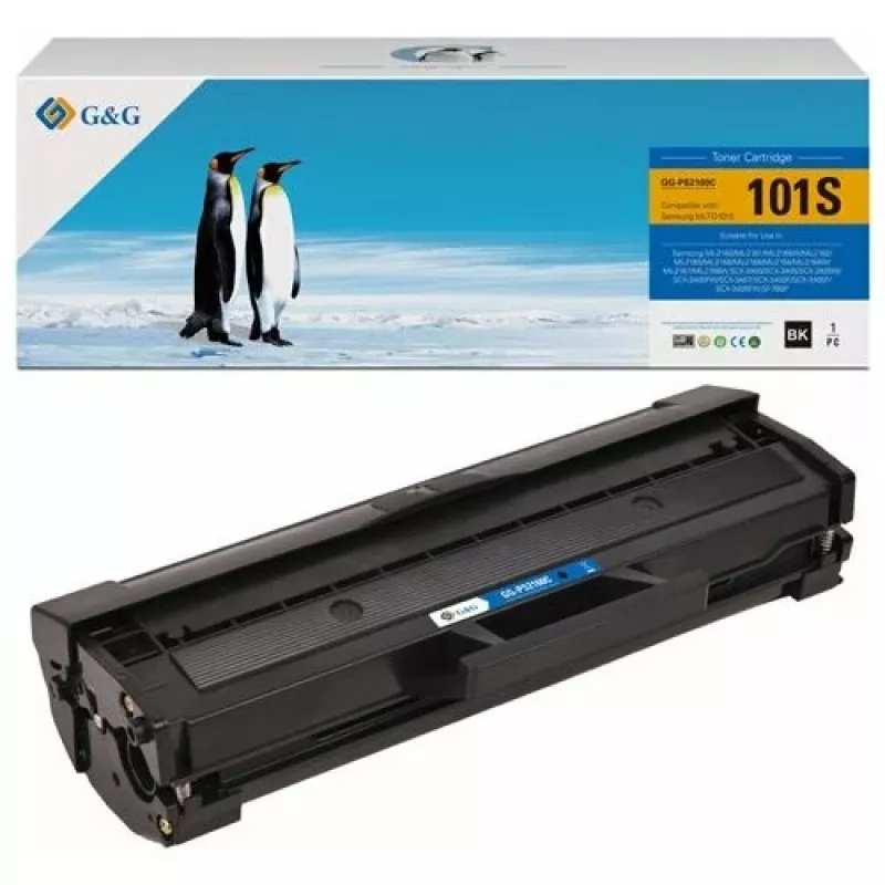 G&G ühilduv toonerikassett Samsung MLT-D101S/HP SU696A (14181) jaoks - must, 1500 lehekülge