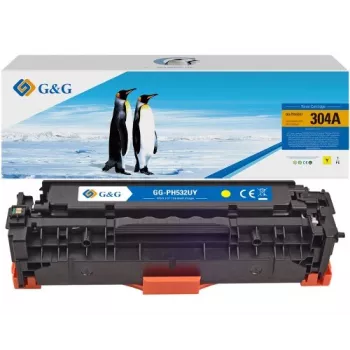 G&G ühilduv kollane toonerikassett HP 304A (CC532A) jaoks - 2800 lehekülge 14385