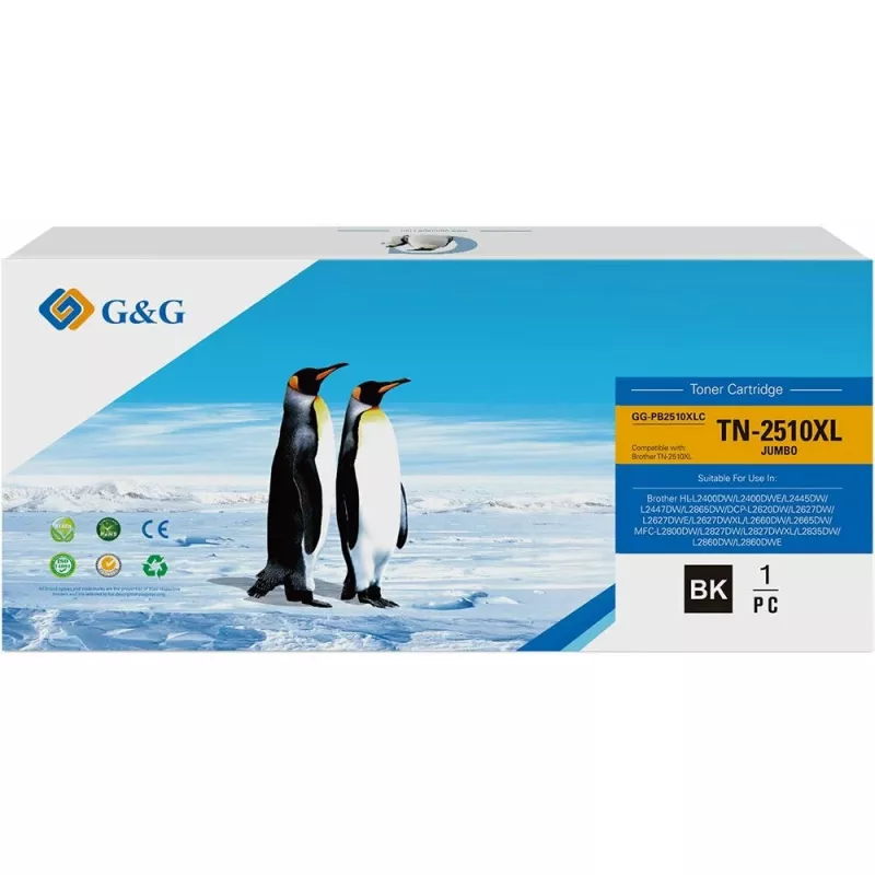 G&G GG-PB2510XLC suure saagisega ühilduv toonerikassett Pantum P2500/M6500/M6550/M6600 jaoks - must (6000 lehekülge)