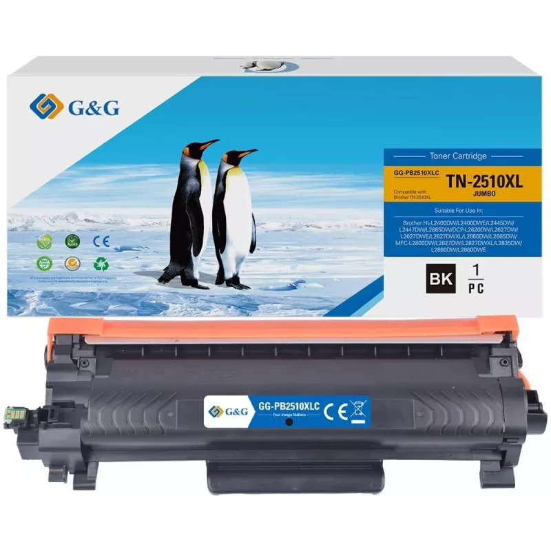 G&G GG-PB2510XLC suure saagisega ühilduv toonerikassett Pantum P2500/M6500/M6550/M6600 jaoks - must (6000 lehekülge)