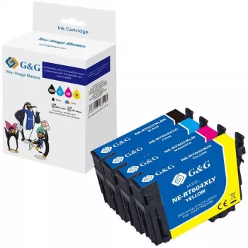 G&G Multipack tindikassetid, ühilduvad Epson 604XL-iga (4 x XL, must/tsüaan/magenta/kollane, 20547)