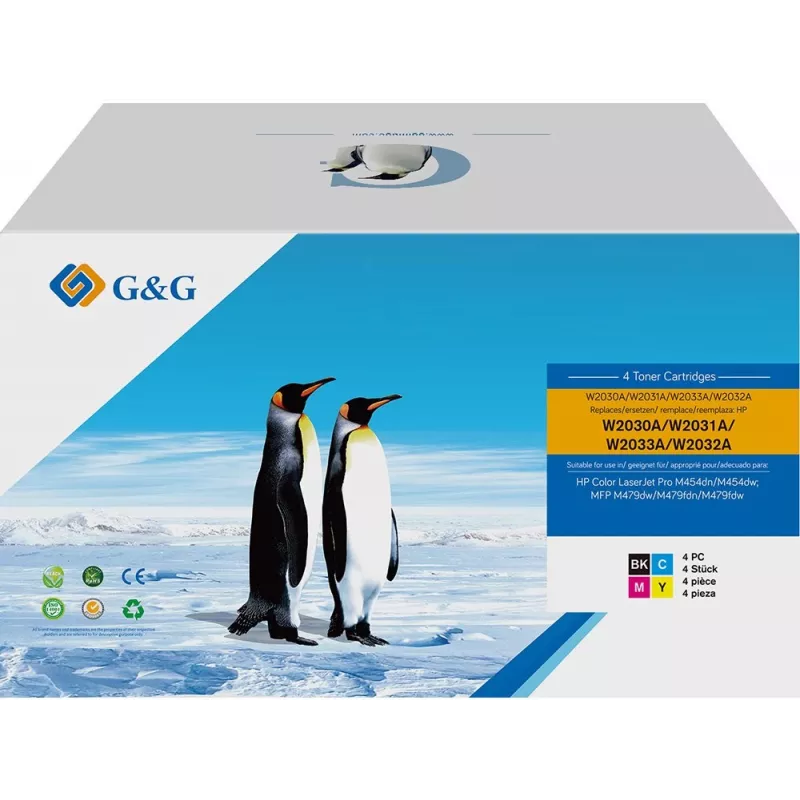G&G NT-PH2030BK/C/M/YB-V5-UP-4-S1 TONERKASSETT 4-PAKK MUST, TSÜAAN, MAGENTA, KOLLANE