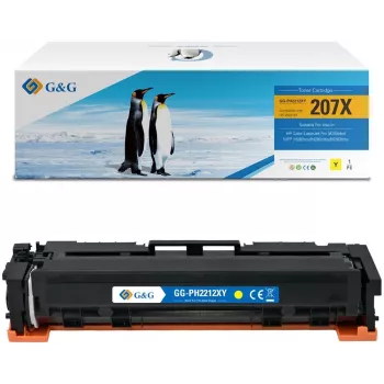 G&G NT-PH2212XY Ühilduv toonerikassett kollane suure tootlikkusega HP 207X / W2212X jaoks