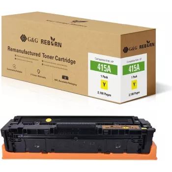 G&G Reborn toonerikassett kollane HP 415A ühilduv taastootud 2100 lehte 21271