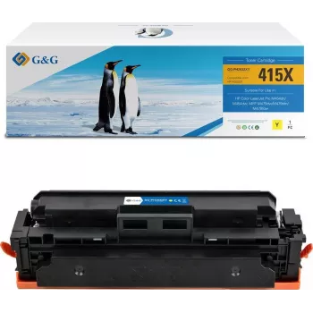 G&G XL toonerikassett, ühilduv HP 415X / W2032X kollane, suure tootlikkusega