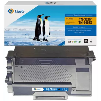 G&G XXXL toonerikassett, ühilduv Brother TN-3520 (14298) - must, eriti suure tootlikkusega