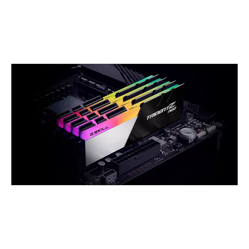 G.Skill Trident Z Neo 128GB (4x32GB) DDR4 3600MHz CL18 lauaarvuti mälukomplekt - must/hõbedane RGB