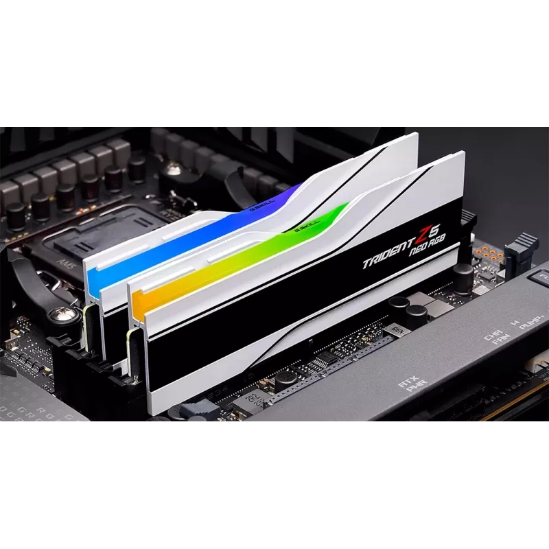 G.Skill Trident Z5 Neo RGB 48 GB (2x 24 GB) DDR5-6400 CL32 Valge AMD EXPO mälukomplekt F5-6400J3239F24GX2-TZ5NRW