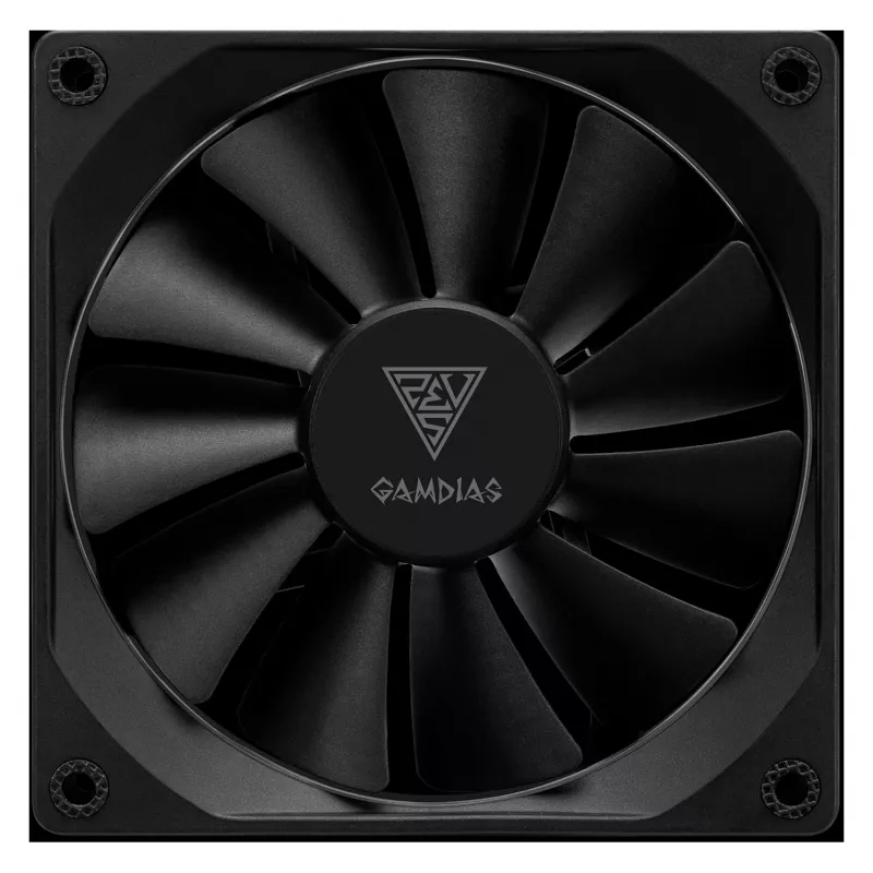 GAMDIAS AEOLUS M3-1201 ARGB korpuse ventilaator - 120mm, PWM, hüdrauliline laager, must