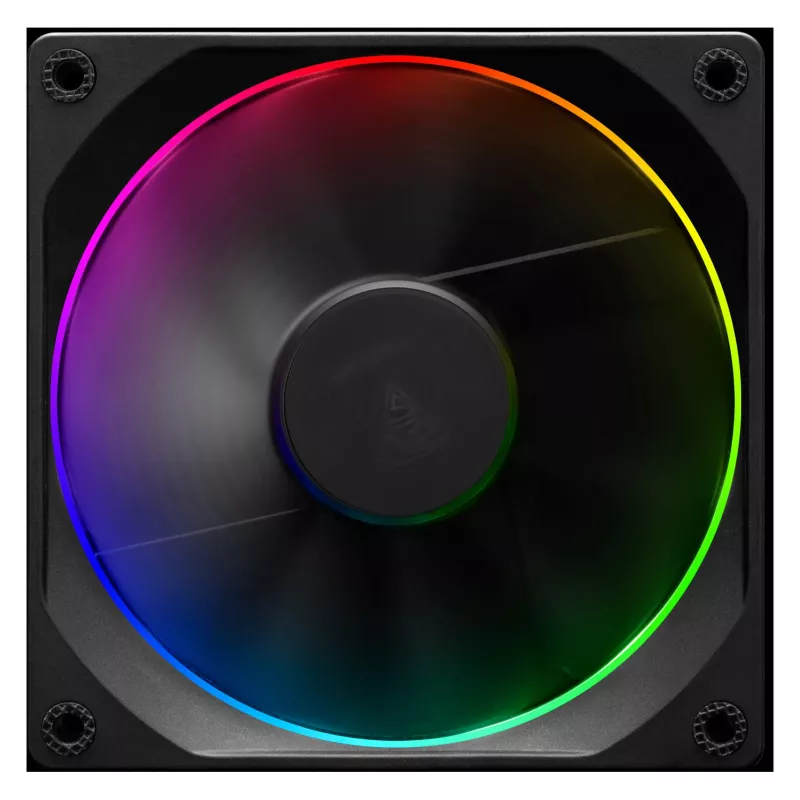 GAMDIAS AEOLUS M3-1201 ARGB korpuse ventilaator - 120mm, PWM, hüdrauliline laager, must