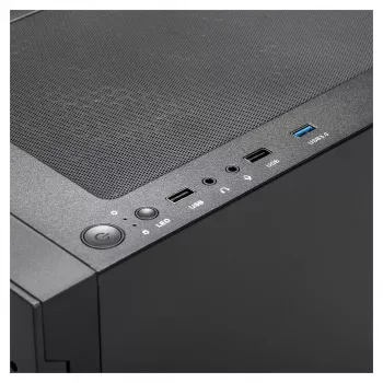 Gamdias Talos E3 Mesh RGB Mid Tower ATX korpus karastatud klaasist paneelidega (must)