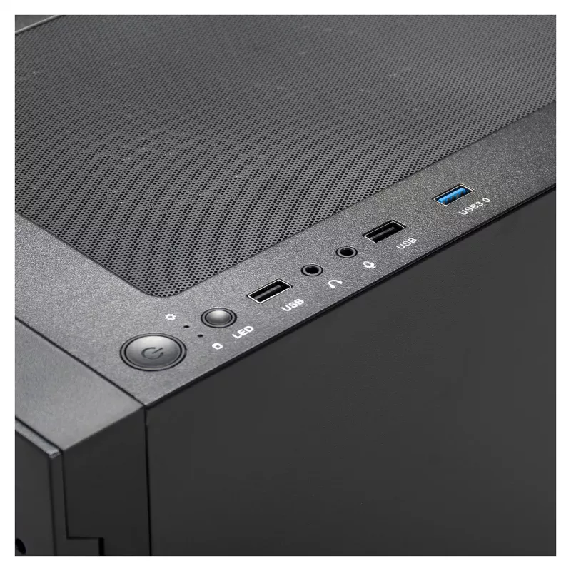 Gamdias Talos E3 Mesh RGB Mid Tower ATX korpus karastatud klaasist paneelidega (must)