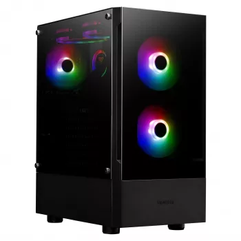GAMDIAS Talos E3 RGB keskmise torniga ATX korpus karastatud klaaspaneelega (must)